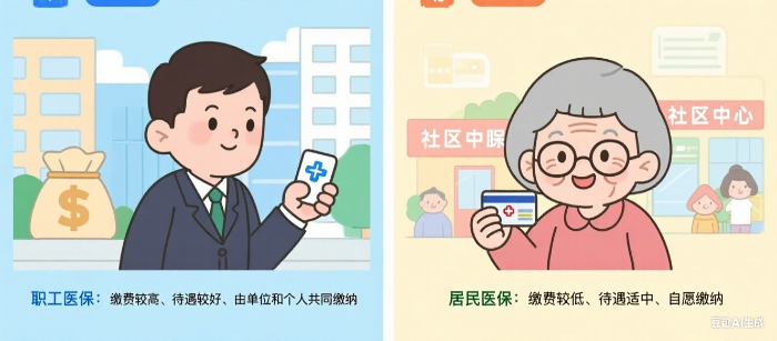 職工醫保和居民醫保的區別